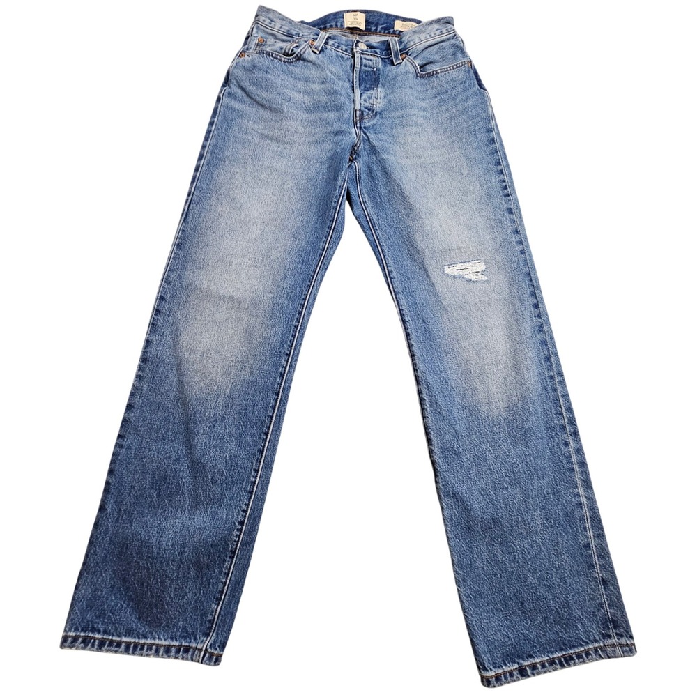 Levi's Jeans 28x32 Blue 501 '90s Selvedge Denim Straight Leg Distressed